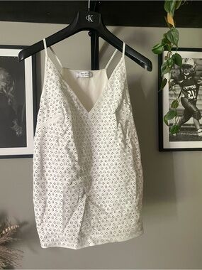 Bailey 44 White Eyelet V-Neck Camisole